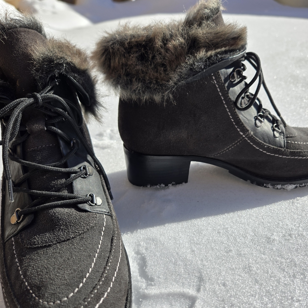 Sporto Black Fur-Lined Winter Boots